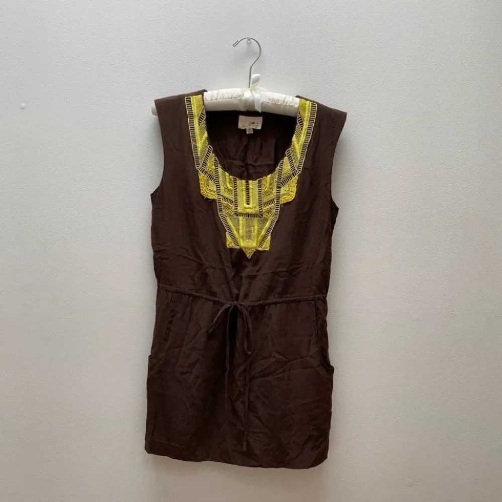 Anthropologie - Red Bird Silk Tunic